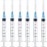 25 Pack 3ml Plastic Lab Syringes with 23Ga, for Scientific Labs, Industrial Dispensing and Liquid Measuring Syringe Tools, Individually Sealed Packaging