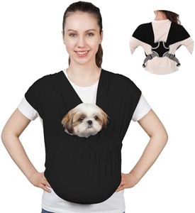 Supet Puppy Sling Carrier for Small Pets, Hands Free Adjustable Dual Wide Dog Sling Carrier, Reducing Back Neck Pain Anti-Anxiety Puppy Front, Soft Breathable Dog Carrying