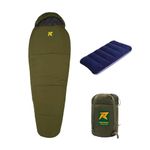 Rocksport -7°C to 3°C Extra Warmth Sleeping Bag for Adults | Men & Women | Camping Accessories | Free Air Pillow & Adventure Pass