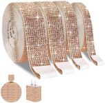 4 Rolls Crystal Rhinestone Ribbon D