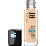 Maybelline New York Fit Me Matte + Poreless Foundation Makeup, Ultra-Lightweight Formula Controls Shine, for Normal to Oily Skin, Classic Ivory, 120, 30 ml