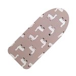 12" x 32" Small Tabletop Ironing Board Cover and Pad,3 Pairs of Hook and Loop Fastener Straps,Elastic Edges,Cotton Mini Iron Board Cover with Scorch Resistant Thick Padding