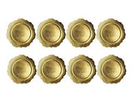 American Atelier Charger Plate | Set of 8 | 13-Inches | Scalloped Edge | Melamine Service Plate | Perfect for Upscale Events, Dinner Parties, Weddings, or Catering | Gold