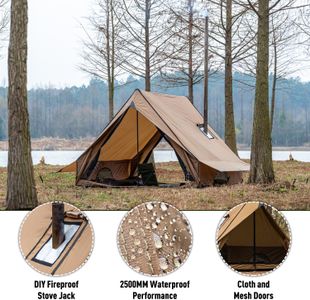 POMOLY CHALET 70 Pro Portable Cabin Tent with Stove Jack – 2-3 Person Camping