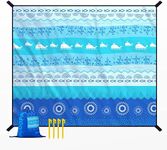 OCOOPA Beach Blanket Waterproof Sandproof, 10'X 9' Extra Large, Soft and Sturdy, Sand Free, Light Weight and Portable, Perfect for Travel Camping, Beach Vacation, Marine Life Series