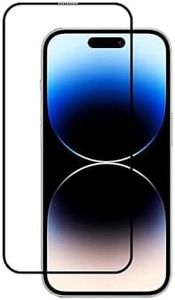 GLAZEBUZZ Tempered Glass Screen Protector Compatible For Apple iPhone 14 Pro Max with Edge to Edge Coverage and with Easy Installation Kit