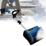 Electric Snow Shovel Cordless Snow Blower with Adjustable Handle & Telescopic Pole, 31cm Width, 8m Throwing Distance for Yard, Driveway, Playground