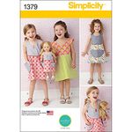 Simplicity Creative Patterns 1379 Child's Dress and Dress for 18-Inch Doll, A (3-4-5-6-7-8)