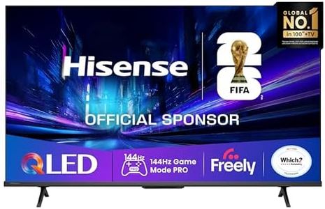 Hisense 43" 43E78QTUK PRO 144Hz QLED Smart AI TV - Hi-View AI Engine, 144Hz Game Mode PRO, Dolby Atmos, Quantum Dot Colour with Freely, Disney +, YouTube, Netflix