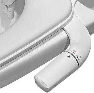 Bidet Attachment - WITHLENT Ultra-Slim Bidet for Toilet with Non-Electric Dual Nozzle(Frontal & Rear Wash) Adjustable Water Pressure, Fresh Water Bidet Toilet Seat Attachment,Easy to Install (Left)