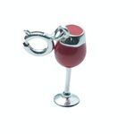 FOURSEVEN Jewellery 925 Sterling Silver My Cup Runneth Over Wine Glass Charm Pendant, Fits in Bracelets, Chains and Necklace for Men and Women