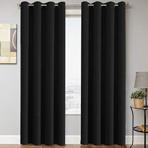 H.VERSAILTEX 100% Blackout Curtains - 84 Inch Long Thermal Insulated Curtains & Drapes With Grommet for Bedroom, Living Room, Bathroom