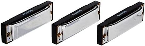 Hohner 3P1501BX Bluesband Harmonica Set of 3 - keys of C, G and A - Value Pack, 1.375 in*8.5 in*5.25 in,Black