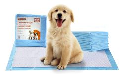 KIBBO Training Pads for Dogs & Cats | Pee Pads for Puppies & Kittens with Leak-Proof Ultra Absorbent Design | Quick Dry Surface & Odour Neutralizer | Pack of 10 (45x60 CM)