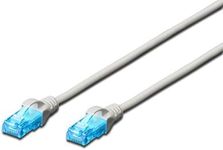 DIGITUS LAN Cable Cat 5e - 0,25m - CCA Network Cable With RJ45 - U/UTP Unshielded - Compatible to Cat-6 & Cat-5 - Grey