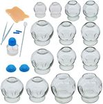 14 Piece Glass Cupping Therapy Set, Thick Glass Cupping Therapy Set for Professionals, Traditional Chinese Cupping Tools