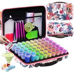 ARTDOT 5D Diamond Art Storage Boxes with 60 Slots, 101pcs Painting Accessories and Tools Kits by Diamond with Pens for Adults(Butterfly Flower)