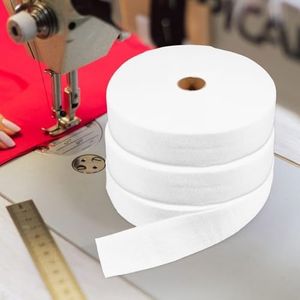 3 Rolls Polyester Cotton Batting Strips - Flexible Quilt Batting for Jelly Roll, Throw, Braided Rugs