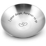 Anniversary Wedding Gifts for Wife Husband Couples One Year Anniversary Ring Holder Dish 1 Year Anniversary for Him Her Boyfriend Girlfriend Christmas Valentines Birthday Gifts for Women Men