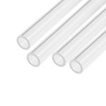 MECCANIXITY Acrylic Pipe Clear Rigid Round Tube 4pcs 10mm ID 14mm OD 6" for Lamps and Lanterns, Water Cooling System