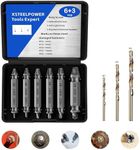 Damaged Screw Extractor Set,Gifts for Men &Christmas Gifts & Remover for Stripped Screws Nuts & Bolts Drill Bit Tools for Easy Removal of Rusty,9PC Drill Bit Bolt Extractor Kit & Twist Drill Bits