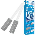 [2 Pack] Pumice Stone for Toilet Cleaning, Pumice Cleaning Stone Toilet Bowl with Extra Long Handle for Removing Toilet Bowl Ring, Pool, Bathroom,Toilet Brush, Tiles & BBQ Grills