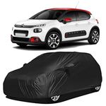 TRAUENIE Waterproof Car Body Cover Compatible with Citroen Compact SUV | Premium Protection Against Rain, Snow, and UV Rays | Durable & Breathable Design | (Black)