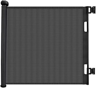 Retractable Stair Gate, Upgraded Stair Gates for Dogs Baby 140cm Safety Gate Dog Gate One Hand Operation Stair Gate for Baby Indoor Outdoor (Black, 140CM)