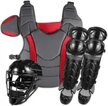 Baseball Catcher’s Gear Kit | Includes Chest Protector, Helmet, Leg Guards | Lightweight & Breathable – Baseball Protective Equipment | Ages 15 & Older