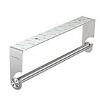 simpletome Kitchen Paper Towels Holder Under Cabinet Adhesive or Drilling Installation Brushed SUS304 Stainless Steel (Silver)