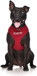 Dexil Limited DO NOT PET Red Color Coded Non-Pull Front and Back D Ring Padded and Waterproof Vest Dog Harness Prevents Accidents by Warning Others of Your Dog in Advance (L)