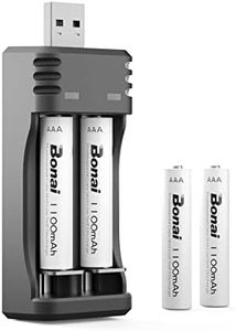 BONAI Rechargeable AAA Batteries with Charger, USB High-Speed Charger for AA AAA Ni-MH Ni-CD Rechargeable Battery