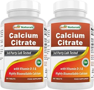 Best Naturals Calcium Citrate with Vitamin D-3 240 Tablets (240 Count (Pack of 2))