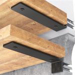 WELDUN 4 Pack Metal Shelf Brackets 10 cm, Heavy Duty Wall Mounted Angle Shelving Brackets, Support Wall Hanging