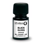 SD COLORS TOUCH UP PAINT UNIVERSAL GLOSS BLACK 8ml for Repair Stone Chips Scratches Car Moto Bicycles Alloy wheels