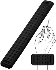 ELZO Almohadilla Reposamuñecas para Teclado con Cómodo Acolchado de Espuma Viscoelástica, Base de Goma Antideslizante y Diseño Ergonómico para PC, Ordenador Portátil, Notebook, Mac