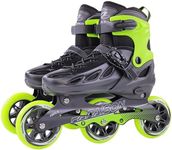 PAPAISON Adult Adjustable Inline Skates for Men Women with 3 100mm Wheels, Outdoor Blades Female Male Fitness Speed Racing Skates, Roller Skates for Teens Boys Girls