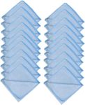 5/20 Pcs Microfibre Glass Cleaning Cloth Car Towel Window Dish Washing 40x40 cm, Ultra-Fine, Streak-Free, Super Soft, Blue