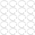 uxcell 20Pcs 50mm Internal Retaining Ring Circlip, 304 Stainless Steel Internal Circlip Snap Rings C-Clips for Grooved Shafts Studs, Silver Tone