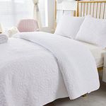 Brandream White Quilts Queen Size C