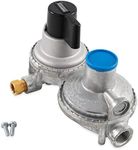 Camco Propane Double-Stage Auto-Changeover Regulator | Features Auto Switch Over from Empty to Full Propane Tank | Ideal for Refilling Propane Supplies for RVing, Camping, Grilling, and More (59005)