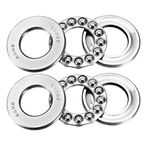 sourcing map 51205 Thrust Ball Bearings 25mm x 47mm x 15mm Chrome Steel ABEC3 Single Row Roller 2pcs