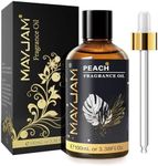 MAYJAM Peach Fragrance Oil, 100ML/3.38FL.OZ Premium Quality Peach Oil for Diffuser, Soap Candle Making, Scented Oil with Glass Dropper