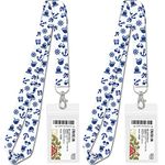 Cruise Lanyard with ID Holder [2 Pack] Lanyards for Cruise Ship Key Cards in 2024 & 2025 (White & Navy)