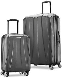 Samsonite Centric 2 Hardside Expandable Luggage with Spinner Wheels, Black, 2-Piece Set (20/24), Centric 2 Hardside Expandable Luggage with Spinners