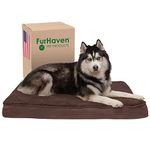 Furhaven Orthopedic Mattress Pet Bed, Jumbo, Espresso, for Dogs and Cats