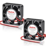 Wathai 40mm x 10mm DC Small 12V Cooling Fan Dual Ball Brushless 12 Volt Fans Replacement Fans for DIY 3D Printer, Amplifier, Computer, Devices, Battery Chargers, Raspberry pi, Laptops, DVR 2Pack