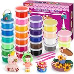 iFergoo Air Dry Clay, 24 Colors Modelling Clay Ultra Light Magic Clay, No-Toxic Modeling Clay & Dough, Creative Art DIY Kids, Children Girls Gift