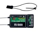 Alaohu Flysky FS-iA6B Receiver 6-Channels 2.4GHz Support PWM PPM i.Bus for FS-i6 FS-i6S FS-i6X Radio RC Transmitter Black