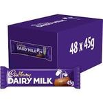 Full Boxes Of Chocolate Bars, Assorted Flavours and Sizes (Dairy Milk Original 48 Bars x 45g)